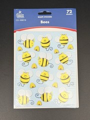 NWT Bees Shape Stickers. 72 Stickers