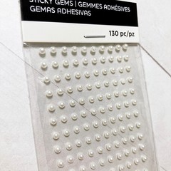 Miniature Pearl Gem Stickers 3mm Scrapbook Embellishments 3D Bead Landing