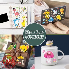 Cosomia 48 Sheets Mixed Animal Stickers