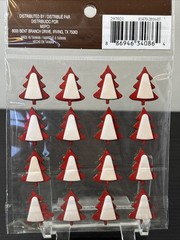 3 Recollections CHRISTMAS Red & Green Glitter Christmas Trees 16 Pc/pz New