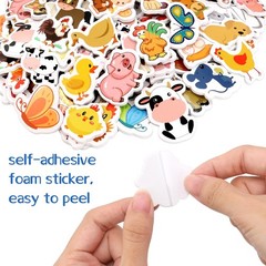 Fancy Land Farm Animal Foam Stickers Cute Animal Self Adhesive Sticker for Ki…