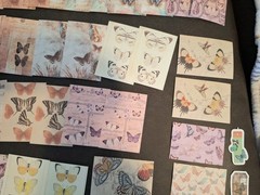 Retro Material Pack 100 Pc Scrapbooking JJ Supplies Butterfly Dance Chapter