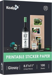 8.5×11 Glossy Sticker Paper for Scrapbooking & DIY Projects – 100 Sheets