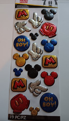 Stickers Disney 13″ Puffy Mickey Mouse Oh Boy! Hands Heads Pants Faux Sequins