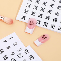 15 Sheets round Clear Consecutive Number Stickers – Small round Self Adhesive La