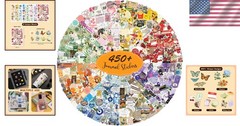 450+ Vintage Floral Journaling Stickers – Waterproof & Removable for DIY Art