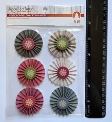 Cozy Lodge Christmas Pinwheels Scrapbooking Stickers By Recollections RARE