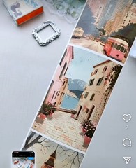 Roll of Artistic Stickers 15 City Buildings Eiffel Empire France Italy New York