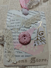 Six OOAK Junk Journal Double Sided Hang Tags Ephemera Scrapbooking VTG Handmade