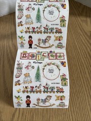 Vintage NRN Designs Babys 1st Christmas Sticker ROLL Train, Toys, Baby Stickers