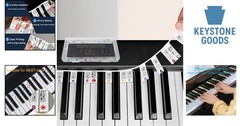 88-Key Colorful Piano Sticker Set for Beginners with Lighted Keys