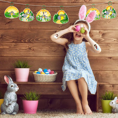 16PCS Easter Crafts for Kids Religious Gifts Make an Easter He Lives Stickers Sc