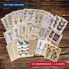 200 Pieces Vintage Scrapbook Supplies Pack for Junk Journal Planners DIY Paper S