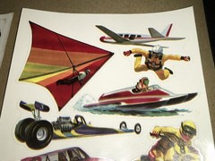 VTG 1980’s Sticker Sheets Rainbows Good Vibes Motorcycle Thrill Seeker Racing