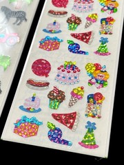 6 Vintage Sandylion Prismatic SEALED Holographic Rainbows Butterflies Stickers