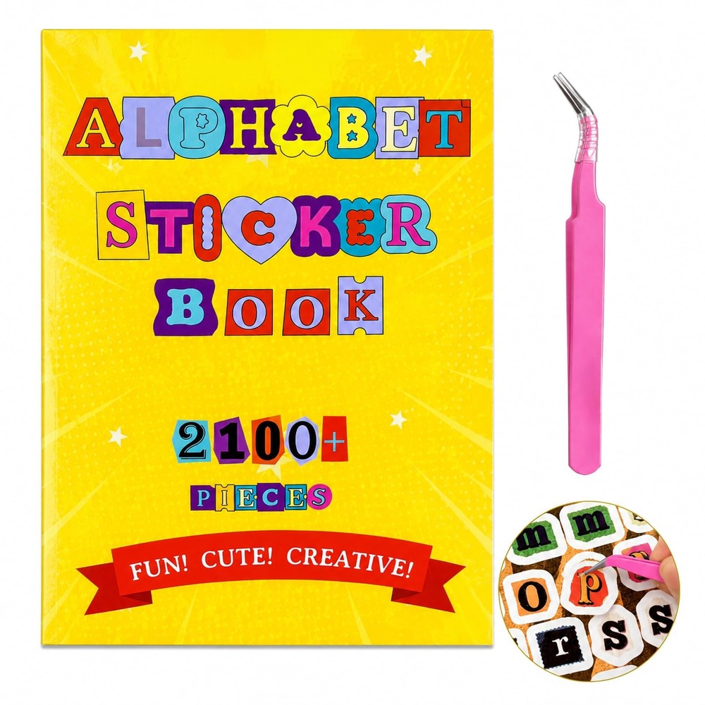 2100+ Pcs Scrapbook Letter Stickers Book, for Junk Journal, Colorful
