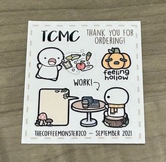 TheCoffeeMonsterzCo Work Desk Mini Sticker Sheet TCMC September 2021 Stickers
