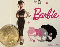 PINK BARBIE Stickers(14pc)Mattel…Dolls…Change Clothes…Ladies…Outfits…Car…Shoes…