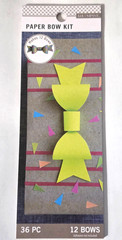 K&Company NEON & KRAFT Paper Bow Kit – Makes 12 Bows – 36 pcs