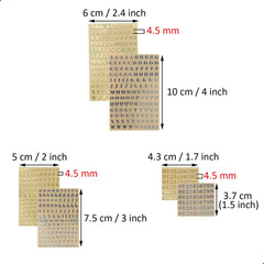 6 Sheets Small 4.5mm Alphabet Number Stickers Mini Letters Stickers Glitt…