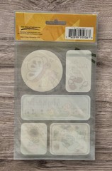 American Traditional Designs Playtime Pastels Woven Details Fabric Stickers NEW