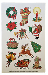 Vintage 1992 Currents Sticker Sheets – Traditional Christmas – 19376-6