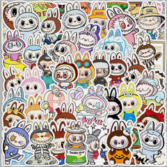 LOT OF 10 PCs Random LABUBU friends cartoon character monster devil decals USA