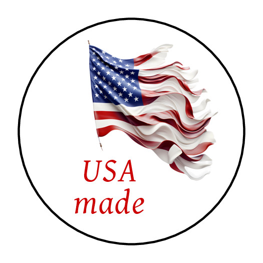 «Made in the USA» stickers, labels, tags