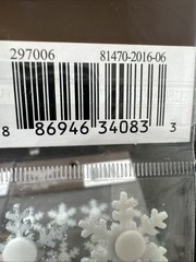 3 Recollections Glitter Snowflake Embellishment 16pc Stickers Silver White New