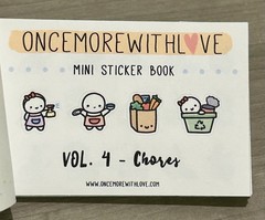 Once More With Love Mini Sticker Book Vol. 4 “Chores” OMWL Stickers