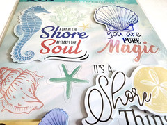 Seashore Sea Sand Sunshine 3D Scrapbook Stickers Crafter’s Square 5×9