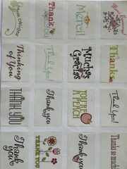 THANK YOU Mylar Stickers(16pc)8”x5-3/4”Words•Sayings•Greetings •Gifts•Flowers•