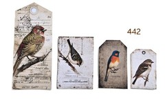 Vintage Bird Tags and Cards – Set of 13 – 442