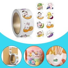 500 Pcs/Roll Kids Animal Stickers Water Bottle Sticker Cartoon Insect Stickers