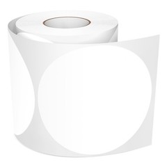 4 Inches White Circle Stickers Roll 300 PCS, Self-Adhesive Large Round Color …