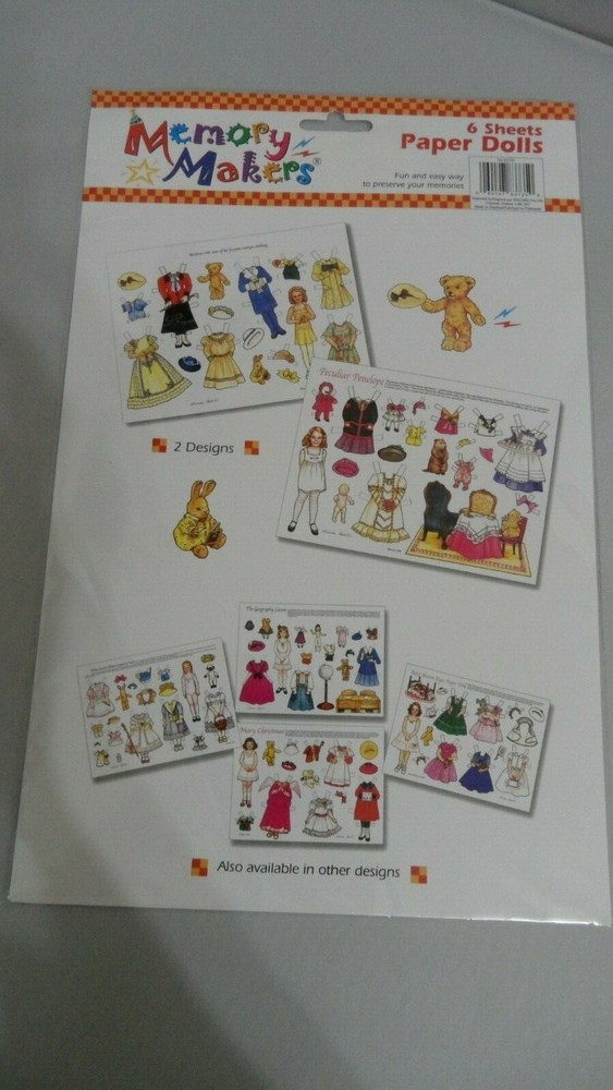 MAKIN’ MEMORIES COLLECTIBLE PAPER DOLLS 6 SHEETS 1998