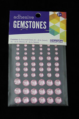 PINK Gemstone Jewel Glitter Facet Cut Sticker Embellishments Assortment Lot of 9