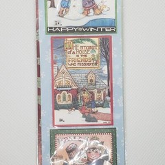 MARY ENGELBREIT Dimensional WINTER Stickers Snowman Glitter Holiday Scrapbooking