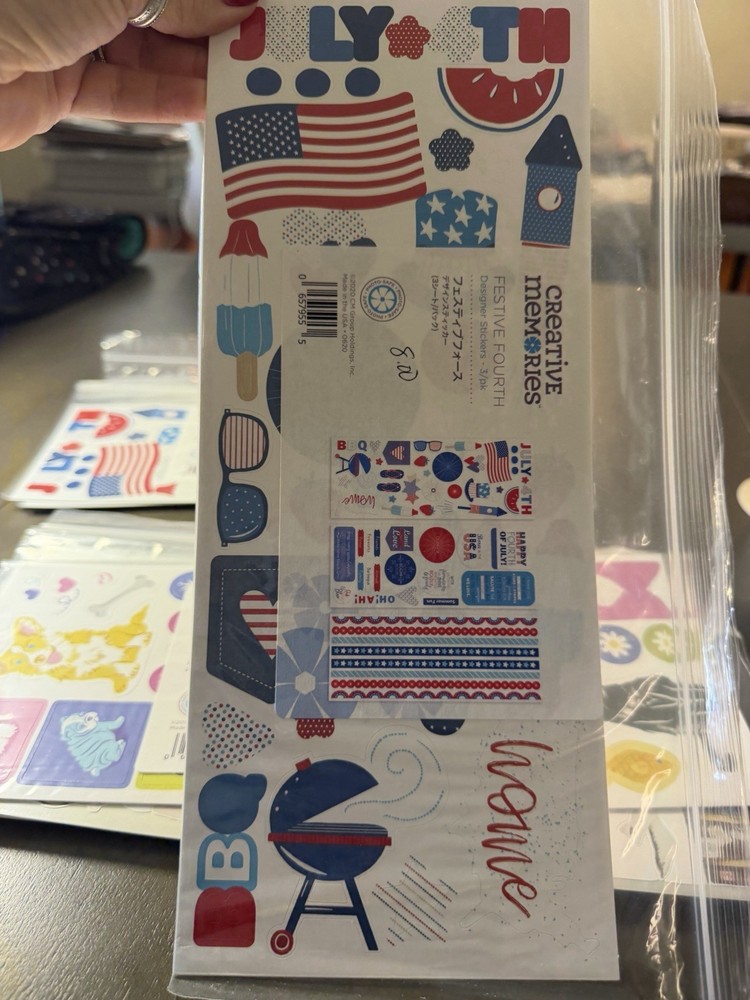 Creative Memories Festive Fourth Designer Stickers New