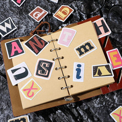 156Pcs Retro Alphabet Stickers, Vintage Scrapbook Decals Multicolor Letter Stick