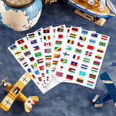 384 Pieces World Flag Stickers Assorted Country Flag Stickers Flags of The World