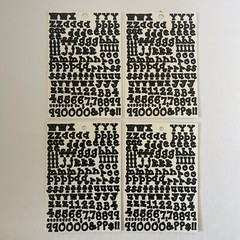 Provo Craft Alphabitties Scrapbook Stickers Scrapbook Black Lot of 4