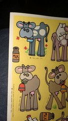 Vintage Hallmark Stickers Silly Scents Scratch And Sniff Cows Chocolate Milk