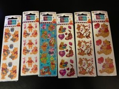 1996 1998 Sandylion Pooh Stickers: Choice of 6 stickers. Sealed New old stock