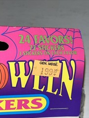 Lisa Frank Vintage Halloween 72 Sticker Pack Skeletons, Multiple Sheets NOS