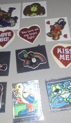 vintage Stickers,bj Decal Specialties Lot Mylar Glittery Prism