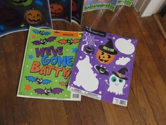 VINTAGE HALLOWEEN WINDOW CLINGS MULTIPLE SHEETS JACK-O-LANTERNS GHOSTS BATS