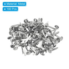 Brads for Paper Crafts, 100 Pcs Silver Metal Round Paper Fasteners, 20 mm