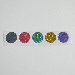 Hologram Glitter Sticker 5pc 15mm New From Japan w/ tracking