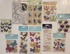 Lot Of 10 JOLEE’S BOUTIQUE K&Co Sticko Scrapbooking Stickers BUTTERFLIES